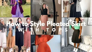 How to Style Pleated Skirt With Tops #howto #viral #tutorial