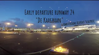Departure from runway 24 the "Kaagbaan" Amsterdam Airport Schiphol (AMS EHAM).