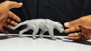 Clay Sculpting: How to Make Black Panther from Polymer Clay / Clay animals /clay art /Clay video