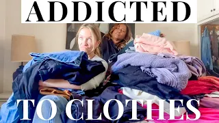 SHOPPING ADDICT CLOTHING DECLUTTER! Declutter With Friends! #closetdeclutter