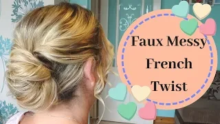 Easy Messy french twist hair tutorial - How to french pleat hair
