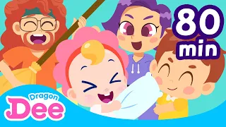 🏠 Meet Bella's Family!! 💖 | 80min | Healthy Habits for Kids | Nursery Rhymes | Dragon Dee Kids Songs