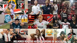 TORCEDORES REAGEM AO GOL DO PEDRO DE BICICLETA NO ATHLÉTICO PR 0X1 FLAMENGO NA COPA DO BRASIL