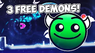 Geometry Dash - 3 Free Demons for Beginners!