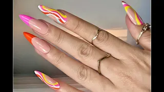 Simple & Lovely Line Art Nail Design - Summer 2022 Nail Trend