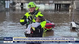 Norristown firefighters honored for life saving action