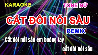 karaoke cắt đôi nỗi sầu tone nữ remix Tăng duy Tân cực hay