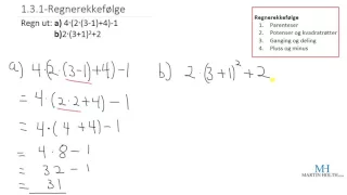 Matematikk 1P - 1.3.1-Regnerekkefølge