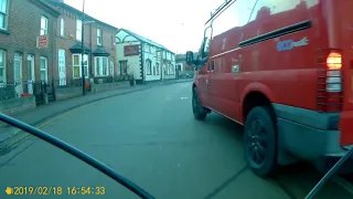 Idiot driver in a red transit.