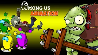 어몽어스 VS 좀비 애니메이션 ( Plants vs. Zombies ) - AMONG US FUNNY ANIMATION