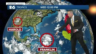 Tropical Storm Franklin makes landfall, dumping heavy rain on Haiti and the Dominican Republic