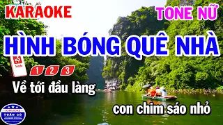 Karaoke Hình Bóng Quê Nhà Tone Nữ Nhạc Sống Cha Cha