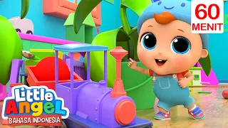 Kereta Warna Baby John🚂 | Little Angel Indonesia | Kartun Anak Belajar Warna +1 Jam Lebih Banyak
