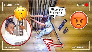 My GIRLFRIEND got STUCK in an ELEVATOR PRANK!