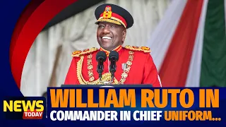 WILLIAM RUTO MILITARY INSIGNIA: Wearing the military uniform as Commander in Chief of Defence Forces