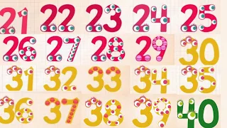 LEARNING TO COUNT 21-40 Counting learning for kids LEARN TO COUNT TO 40 Lesson for kids videos