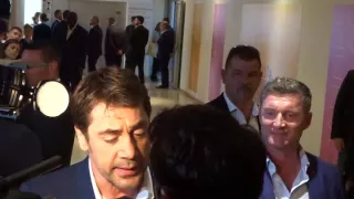 Javier Bardem arrives at The Last Face press conference @ Cannes Film Festival 2016