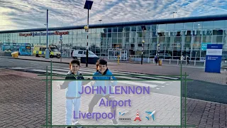 Liverpool John Lennon Airport walking tour from Entrance till the Airplane ✈️🛄🛂🗼