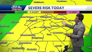 Strong to severe storms possible this afternoon and evening