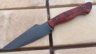 Making Black Knife from rusty leaf spring