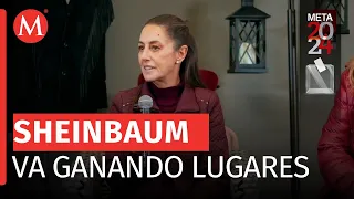 Encuestas sitúan a Sheinbaum en primer lugar como candidata presidencial