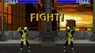 CYRAX vs CYRAX - MORTAL KOMBAT 3 - SEGA GENESIS - SEGA MEGA DRIVE