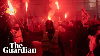 French protesters storm stock exchange in Paris over rise in pension age