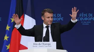 Macron wirbt in Dresden für gemeinsame Verteidigung Europas