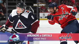 Avalanche vs. Capitals on ESPN+ | Tonight at 7pm ET