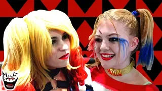 HARLEY QUINN (Arkham) vs HARLEY QUINN (Suicide Squad) at COMIC CON!! Featuring Batman!!