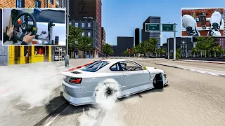 Drifting on CToretto Brooklyn Street Map - Assetto Corsa (Steering Wheel + Shifter)