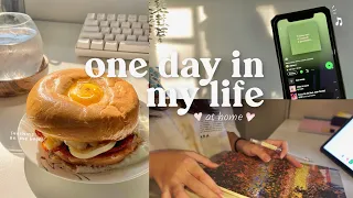 one day productive vlog at home 🥯🪴 sunshine bagel, house chores & more!