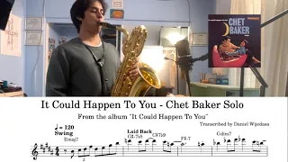 Chet Baker Solo Transcription - "It Could Happen to You"