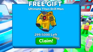 😍OMG!! FREE TITAN DRILL MAN 🤑🤑 (Roblox) | Toilet Tower Defense EP 70 Part 3 |