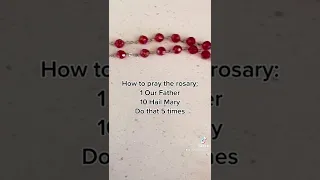 How to pray the rosary