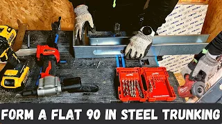 How to Make a Flat 90 Degree Bend in 75 x 75 Steel Trunking using 3 cutting methods
