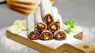 Nutella Banana French Toast Roll-Ups