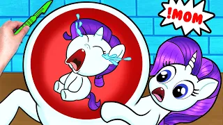 How did Rarity give birth? - MY LITTLE PONY | Stop Motion Paper