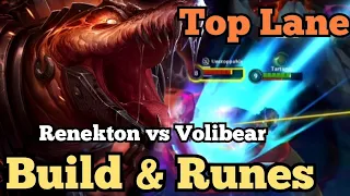 Renekton vs Volibear - Wild Rift 5.1 || Baron Lane Build & Runes