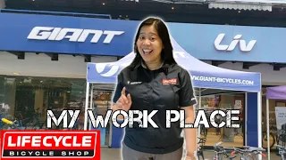 WORK PLACE TOUR PART 2 |LIFECYCLE BICYCLE SHOP GREENHILLS BRANCH + 2022 GIANT MOUNTAIN BIKES ON SALE