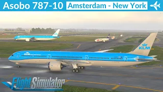 [MSFS] Asobo 787-10 KLM | Amsterdam to New York | VATSIM Full Flight