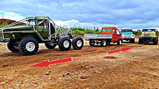 СЛОМАЛИ УРАЛ 6х6 в перетягивании ... ЗИЛ, Газель 4х4, Краз. Кто кого? RC OFFroad