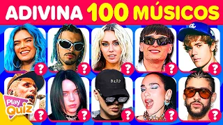 Adivina 100 Músicos en 3 Segundos 👨🏻‍🎤🎙️👩‍🎤 ¿Sabes quién es el Cantante? | PlayQuiz Trivia - Famosos