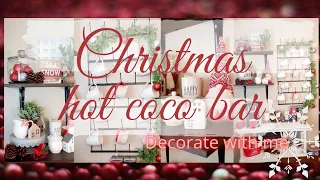 Christmas hot coco bar | Hot coco station | Christmas 2020 coffee/hot coco bar decor