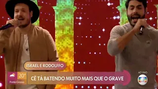 Israel e Rodolfo no programa encontro cantando batom de Cereja