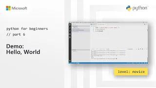 Demo: Hello World | Python for Beginners [6 of 44]