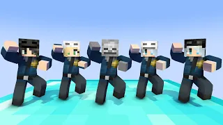 MONSTER SCHOOL : GANGNAM STYLE POLICE SKELETON FAMILY - MINECRAFT ANIMATION