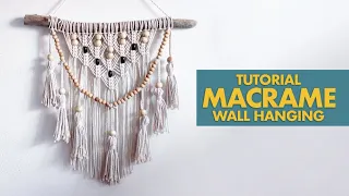 DIY: Macrame Wall Hanging with beads / Tutorial Boho Macrame