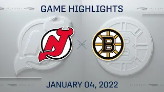 NHL Highlights | Devils vs. Bruins - Jan. 4, 2022