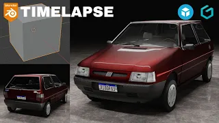 Modeling a Car in Blender 3.5 - Blender Timelapse